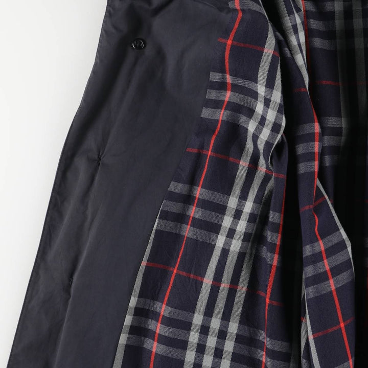Burberry's BURBERRY LONDON Balmacaan Coat, Made in Spain, Women's Size XS polyester navy blue type Vintage Second Hand
