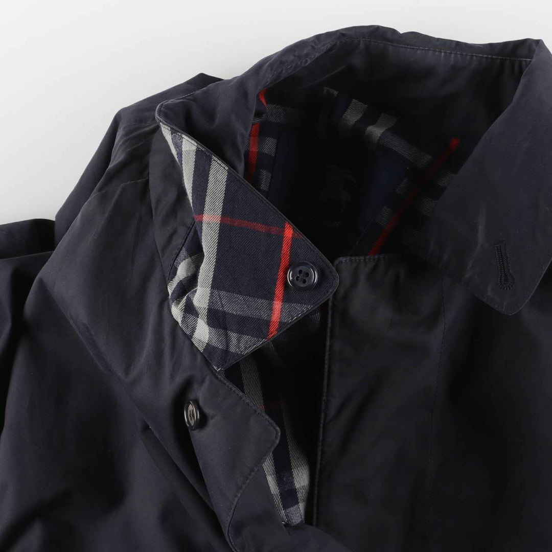 Burberry's BURBERRY LONDON Balmacaan Coat, Made in Spain, Women's Size XS polyester navy blue type Vintage Second Hand