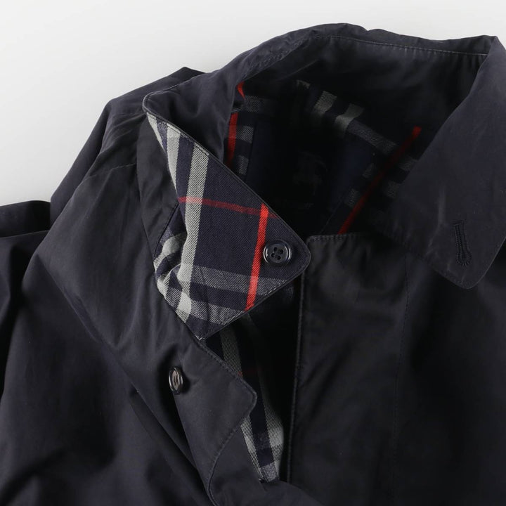 Burberry's BURBERRY LONDON Balmacaan Coat, Made in Spain, Women's Size XS polyester navy blue type Vintage Second Hand