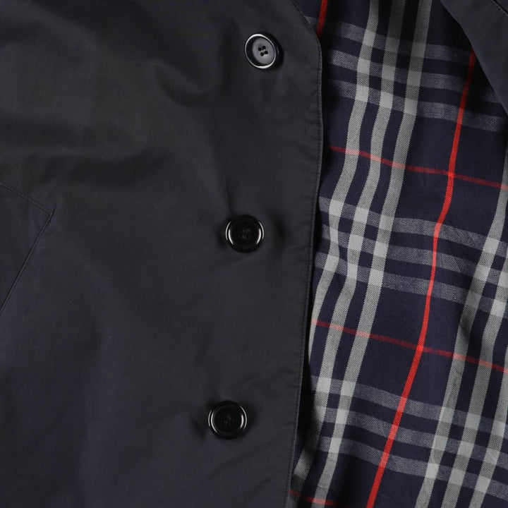 Burberry's BURBERRY LONDON Balmacaan Coat, Made in Spain, Women's Size XS polyester navy blue type Vintage Second Hand