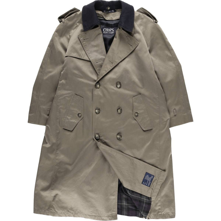 Ralph Lauren Chaps trench coat, women's size L cotton Khaki type Vintage Second Hand