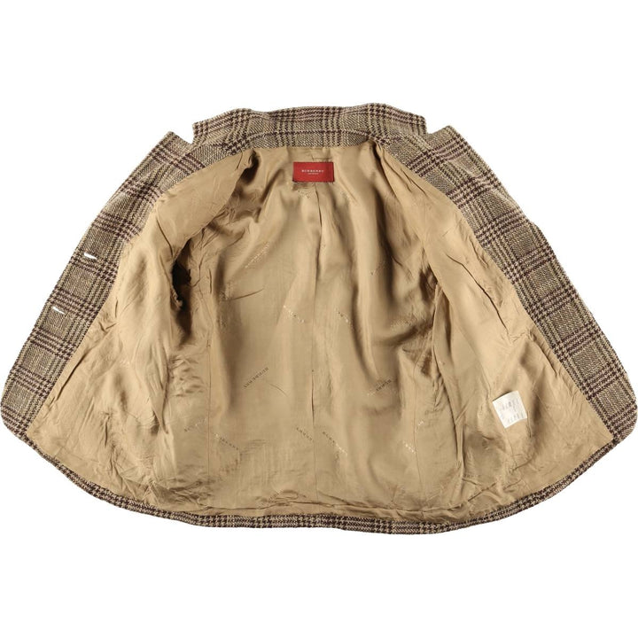 Burberry's BURBERRY LONDON Check Pattern Wool Tailored Jacket, Women's Size M wool brown type Vintage Second Hand