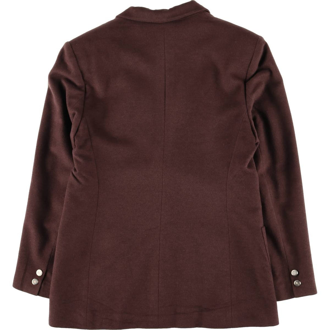 90'S Burberry cashmere-blend wool tailored jacket, women's size small, vintage wool brown type Vintage Second Hand