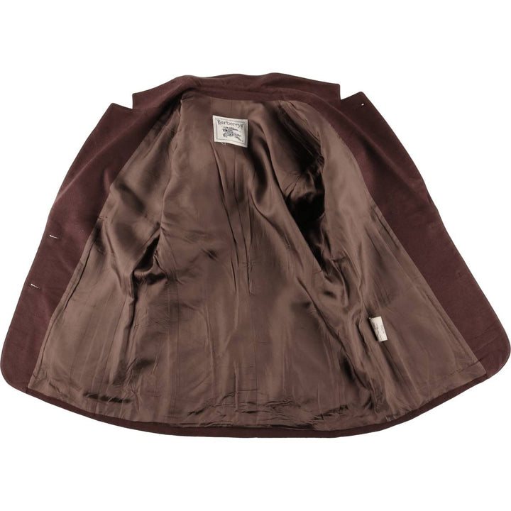 90'S Burberry cashmere-blend wool tailored jacket, women's size small, vintage wool brown type Vintage Second Hand