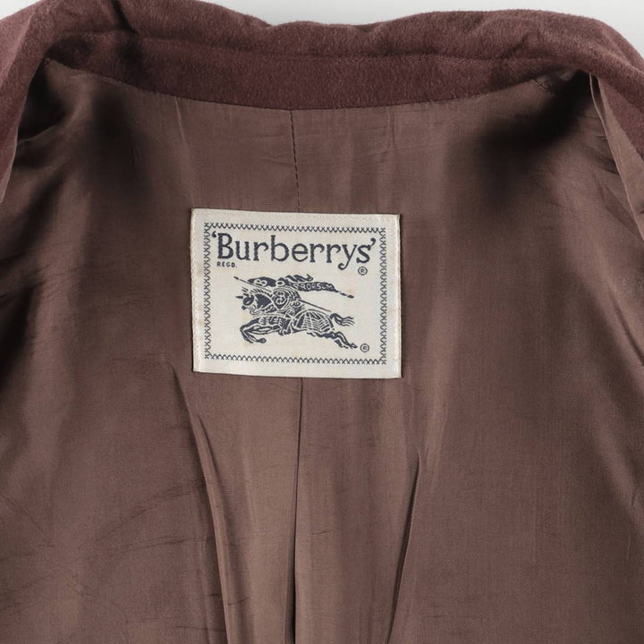 90'S Burberry cashmere-blend wool tailored jacket, women's size small, vintage wool brown type Vintage Second Hand