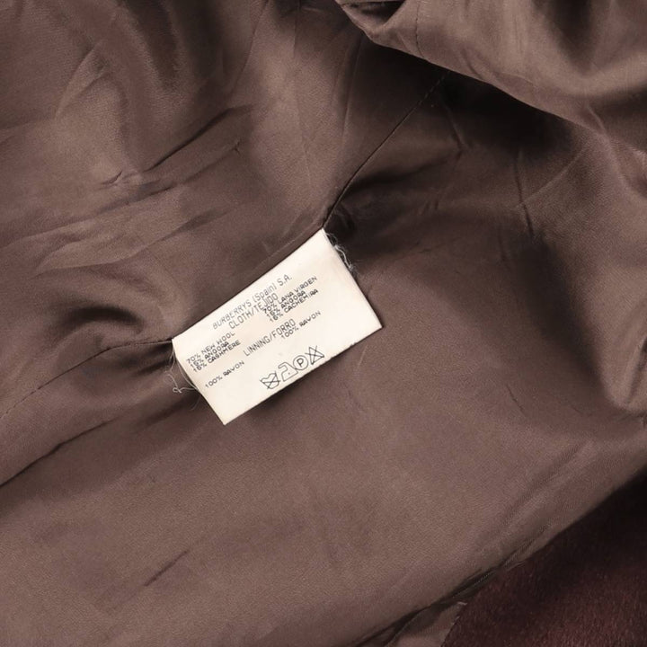90'S Burberry cashmere-blend wool tailored jacket, women's size small, vintage wool brown type Vintage Second Hand