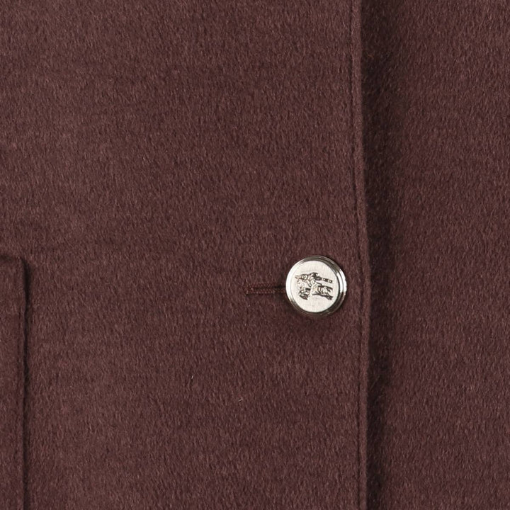 90'S Burberry cashmere-blend wool tailored jacket, women's size small, vintage wool brown type Vintage Second Hand