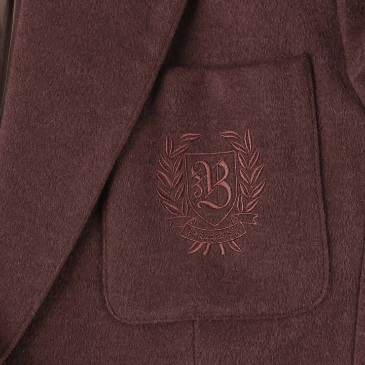 90'S Burberry cashmere-blend wool tailored jacket, women's size small, vintage wool brown type Vintage Second Hand