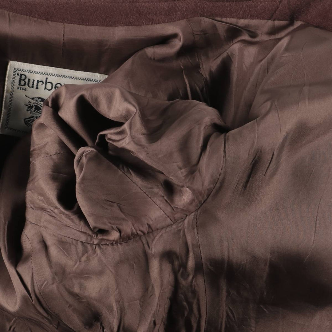 90'S Burberry cashmere-blend wool tailored jacket, women's size small, vintage wool brown type Vintage Second Hand