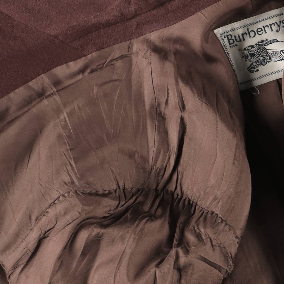 90'S Burberry cashmere-blend wool tailored jacket, women's size small, vintage wool brown type Vintage Second Hand