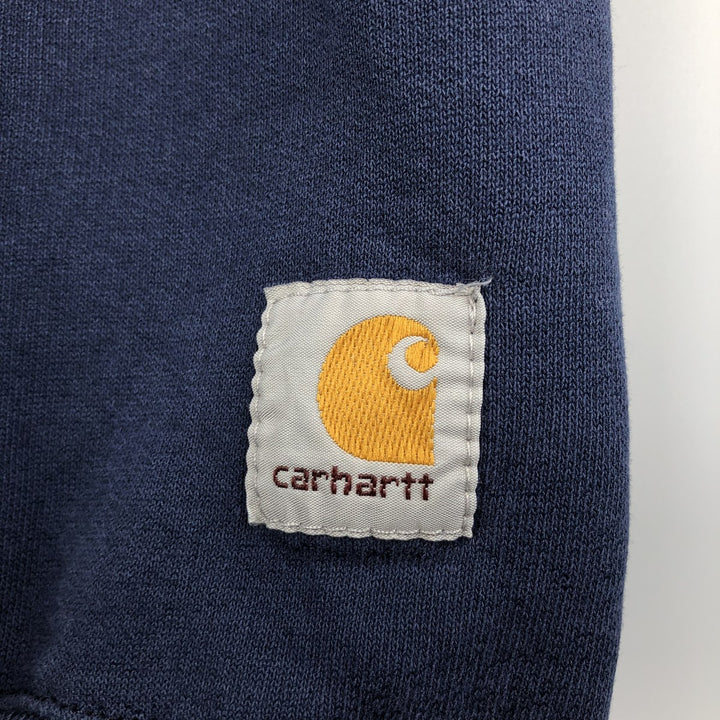 Carhartt Advertising Sweatshirt, Men's Size L cotton navy blue type Vintage Second Hand