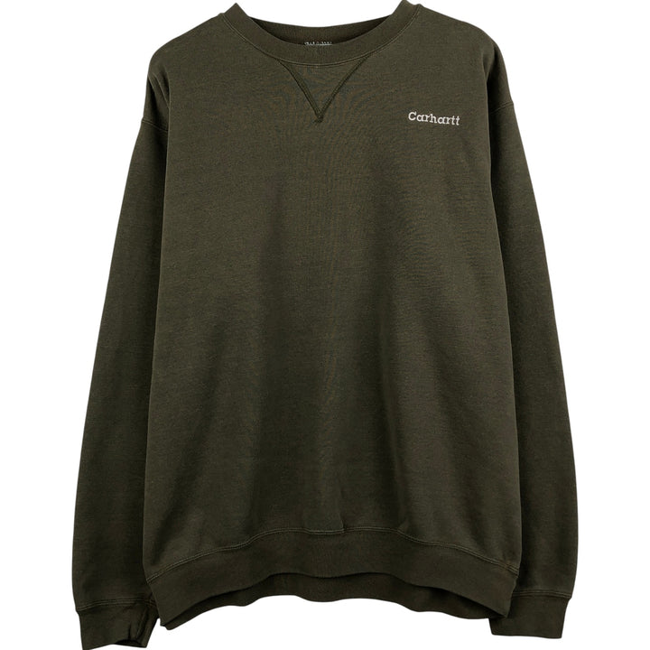 Carhartt One Point Logo Sweatshirt, Men's XL unclear Khaki type sage green Vintage Second Hand
