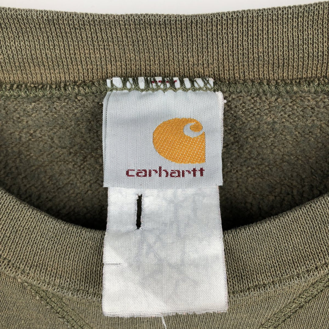Carhartt One Point Logo Sweatshirt, Men's XL unclear Khaki type sage green Vintage Second Hand