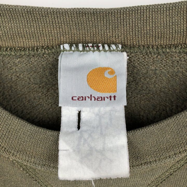 Carhartt One Point Logo Sweatshirt, Men's XL unclear Khaki type sage green Vintage Second Hand