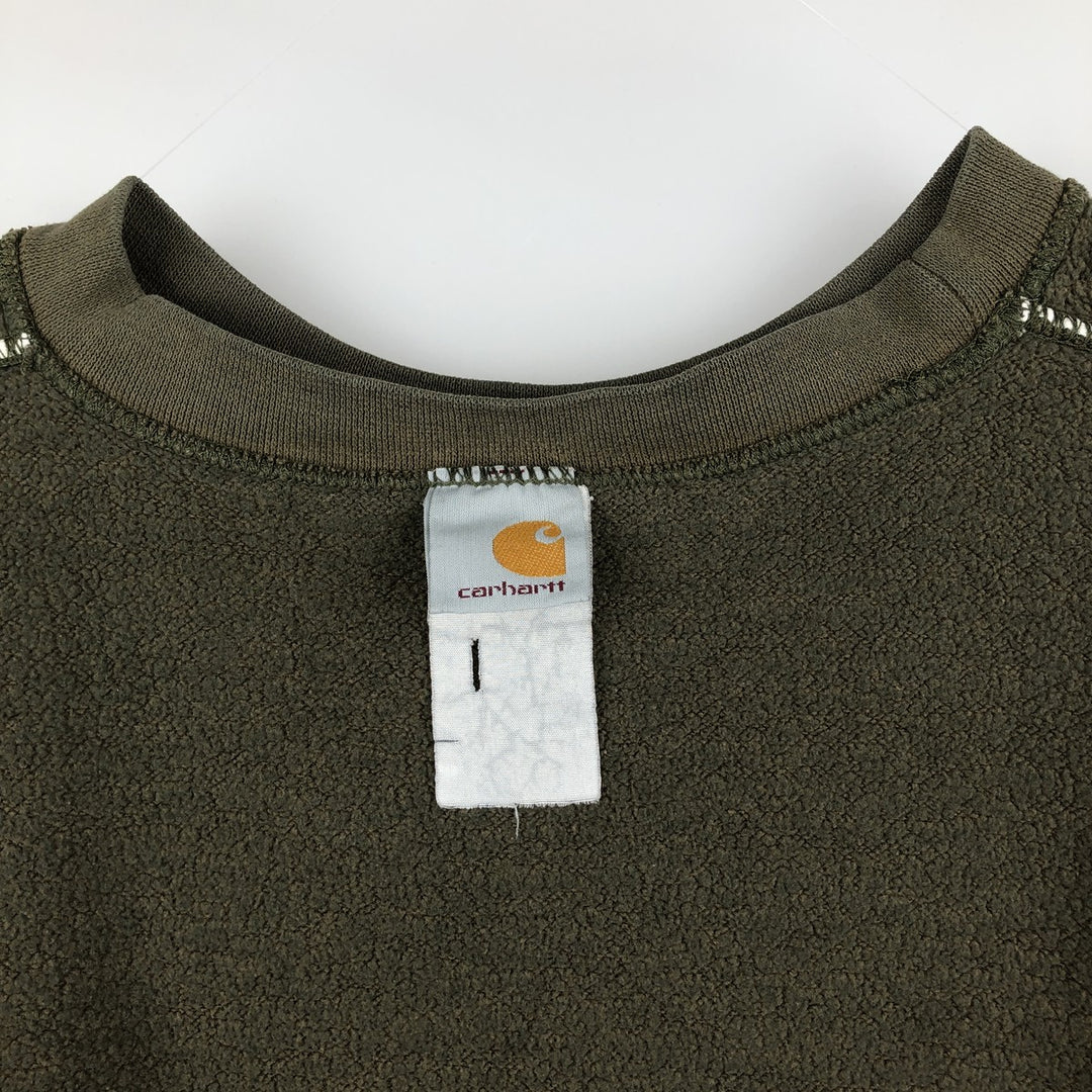Carhartt One Point Logo Sweatshirt, Men's XL unclear Khaki type sage green Vintage Second Hand