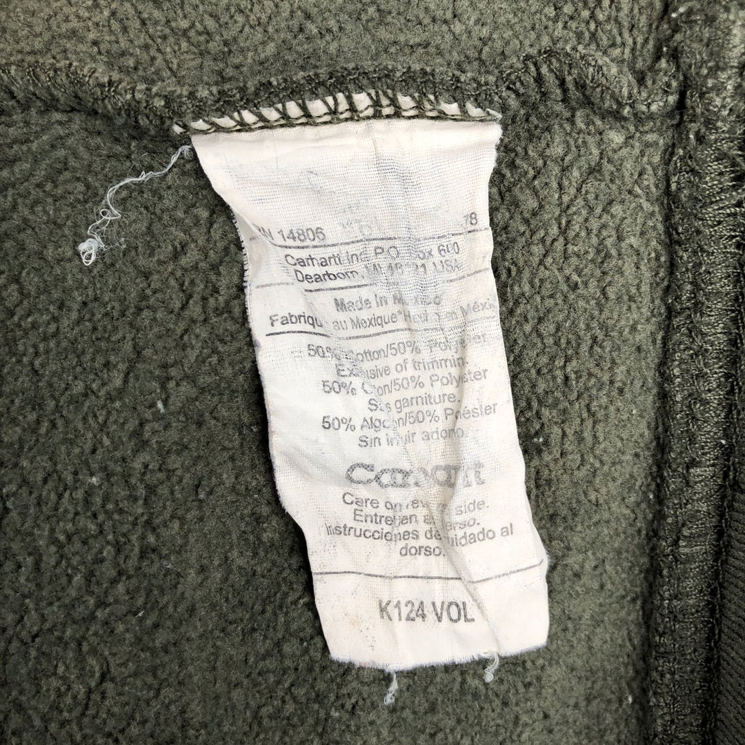 Carhartt One Point Logo Sweatshirt, Men's Size L cotton Khaki type Vintage Second Hand