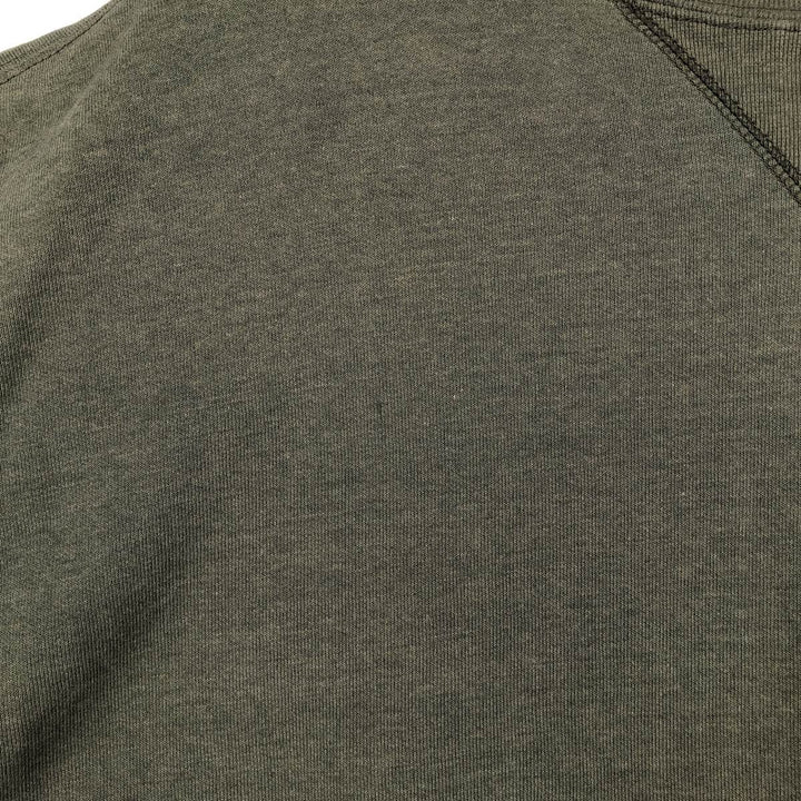 Carhartt One Point Logo Sweatshirt, Men's Size L cotton Khaki type Vintage Second Hand