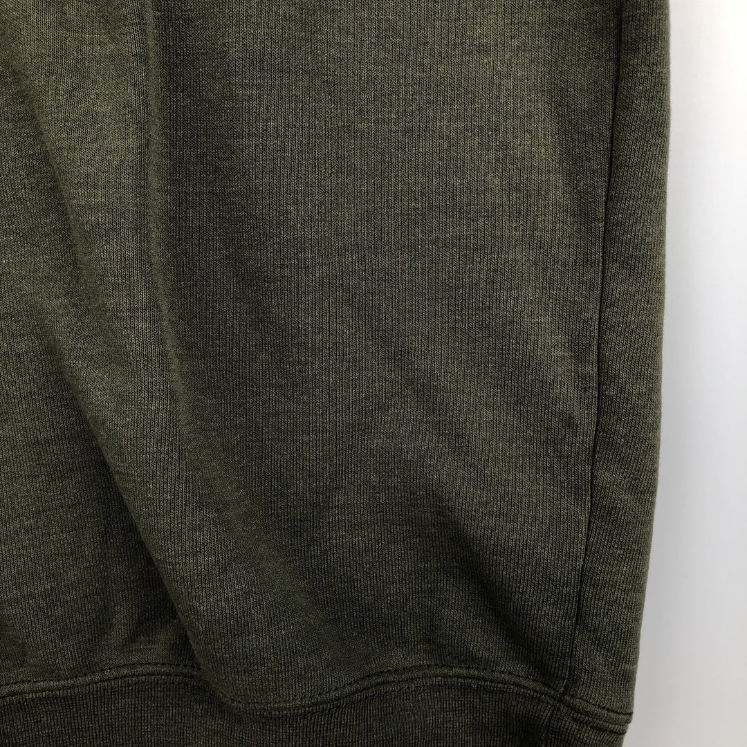 Carhartt One Point Logo Sweatshirt, Men's Size L cotton Khaki type Vintage Second Hand