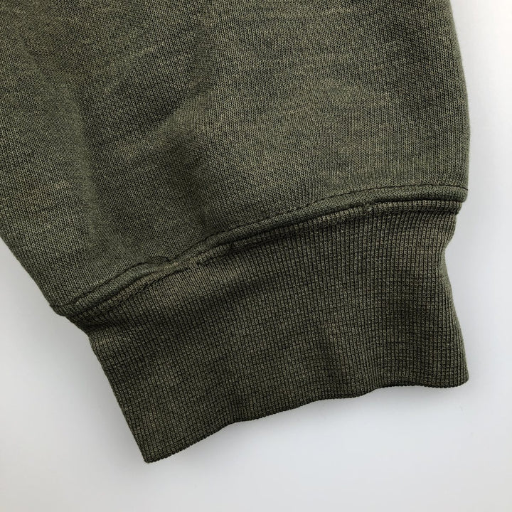 Carhartt One Point Logo Sweatshirt, Men's Size L cotton Khaki type Vintage Second Hand
