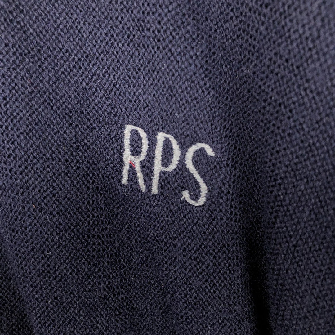 80s-90'S Town Craft Acrylic Knit Cardigan, Men's Size L, Vintage acrylic navy blue type Vintage Second Hand