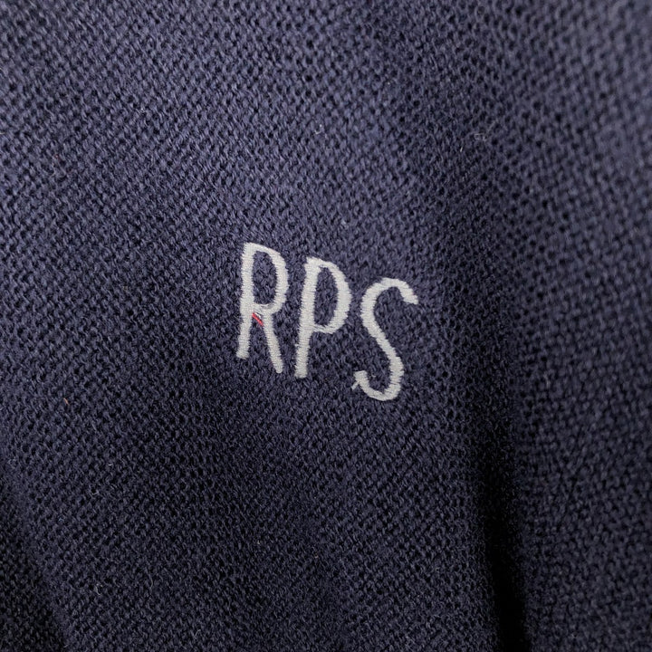 80s-90'S Town Craft Acrylic Knit Cardigan, Men's Size L, Vintage acrylic navy blue type Vintage Second Hand