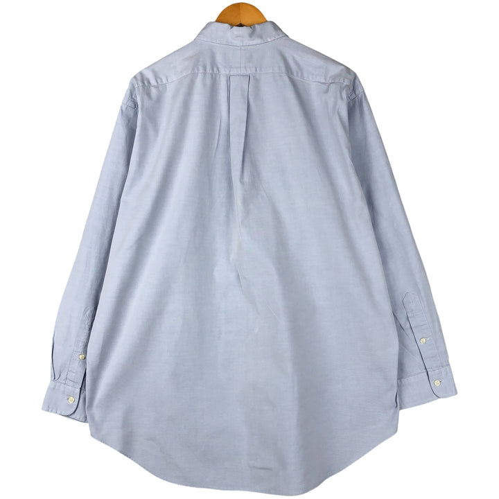 Ralph Lauren YARMOUTH long sleeve button down shirt, men's XL size cotton Blue type light blue Vintage Second Hand