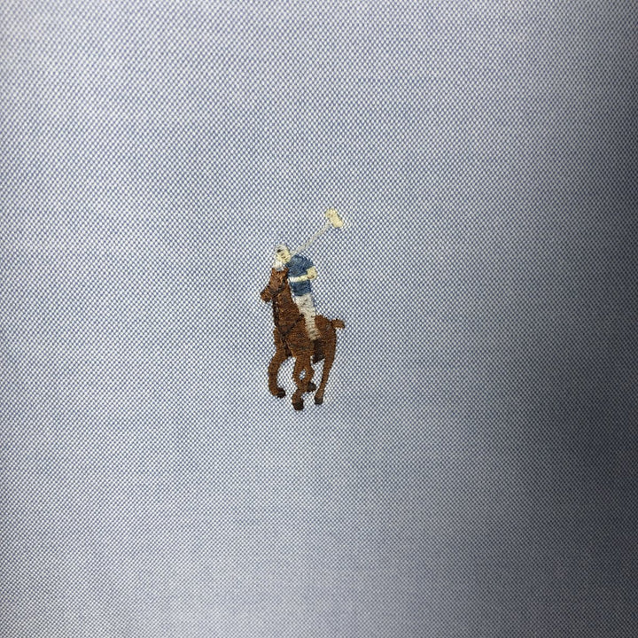 Ralph Lauren YARMOUTH long sleeve button down shirt, men's XL size cotton Blue type light blue Vintage Second Hand