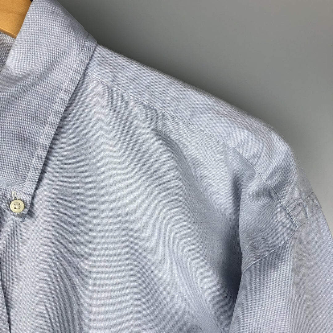 Ralph Lauren YARMOUTH long sleeve button down shirt, men's XL size cotton Blue type light blue Vintage Second Hand
