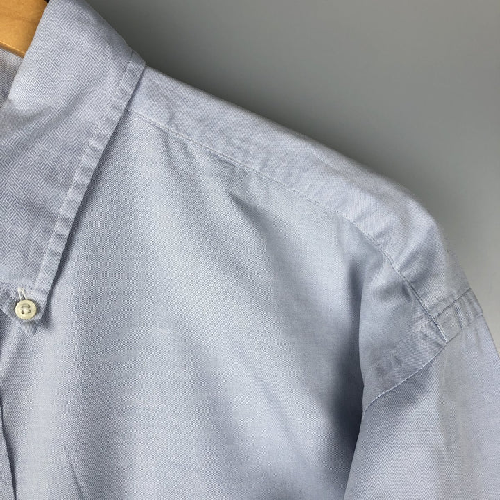 Ralph Lauren YARMOUTH long sleeve button down shirt, men's XL size cotton Blue type light blue Vintage Second Hand