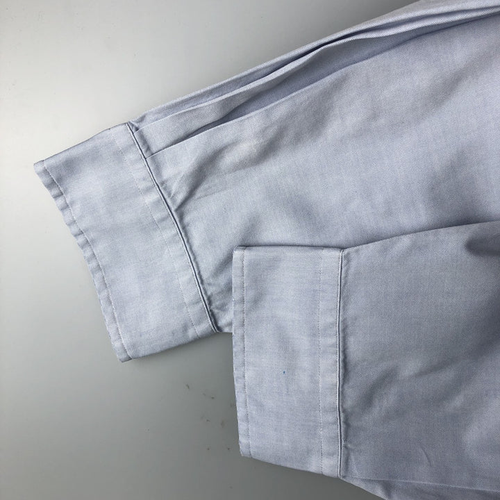 Ralph Lauren YARMOUTH long sleeve button down shirt, men's XL size cotton Blue type light blue Vintage Second Hand