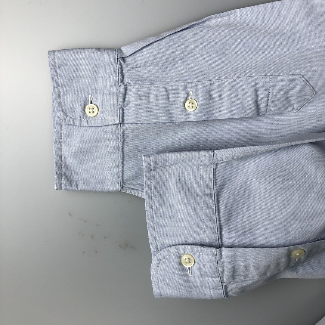 Ralph Lauren YARMOUTH long sleeve button down shirt, men's XL size cotton Blue type light blue Vintage Second Hand