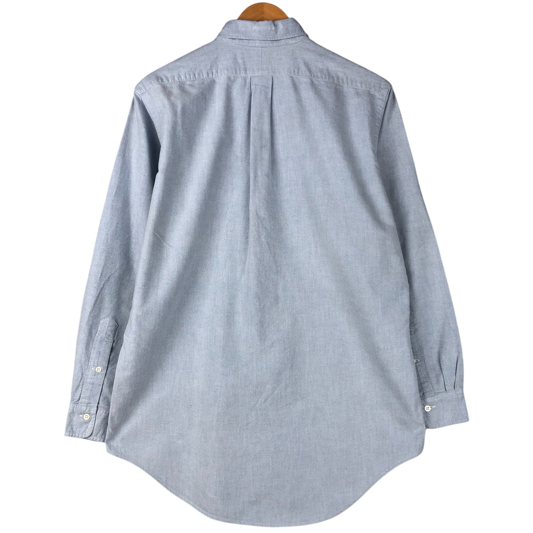 Ralph Lauren long sleeve button down shirt, men's size M cotton Blue type light blue Vintage Second Hand