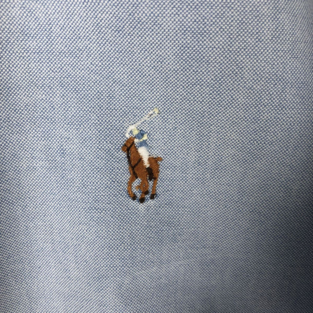 Ralph Lauren long sleeve button down shirt, men's size M cotton Blue type light blue Vintage Second Hand