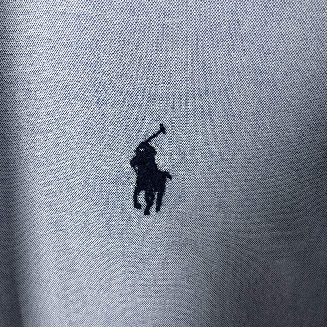 Ralph Lauren YARMOUTH long sleeve button down shirt, men's size M cotton Blue type light blue Vintage Second Hand