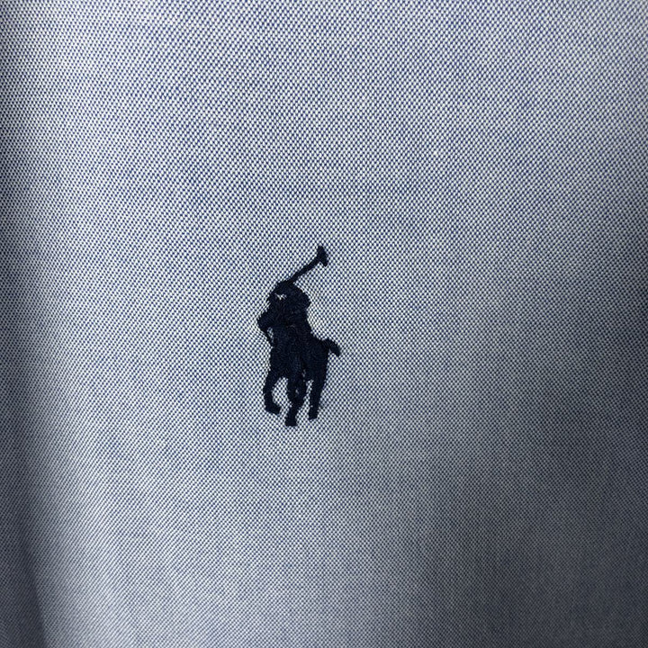 Ralph Lauren YARMOUTH long sleeve button down shirt, men's size M cotton Blue type light blue Vintage Second Hand