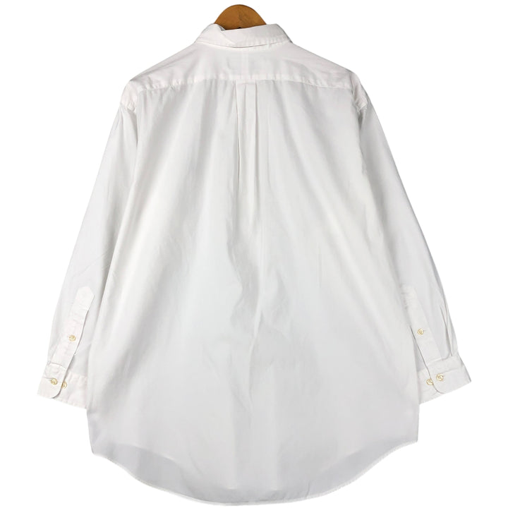 Ralph Lauren YARMOUTH long sleeve button down shirt, men's size L cotton white type Vintage Second Hand