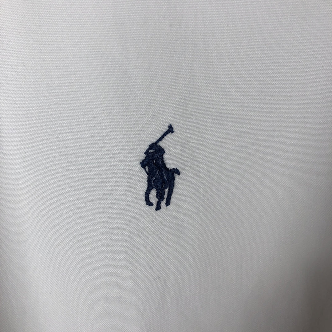 Ralph Lauren YARMOUTH long sleeve button down shirt, men's size L cotton white type Vintage Second Hand