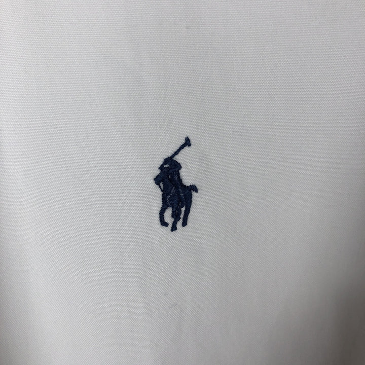 Ralph Lauren YARMOUTH long sleeve button down shirt, men's size L cotton white type Vintage Second Hand