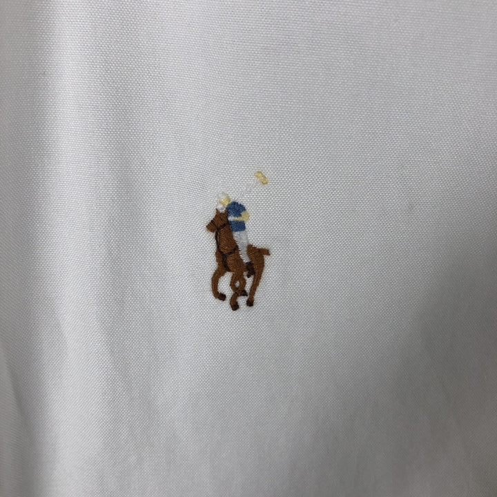 Ralph Lauren YARMOUTH long sleeve button down shirt, men's size L cotton white type Vintage Second Hand