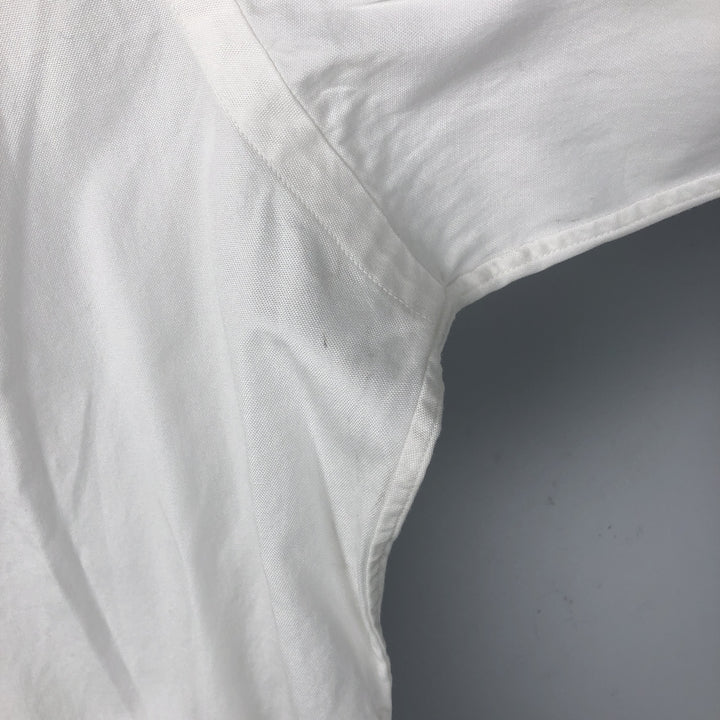 Ralph Lauren YARMOUTH long sleeve button down shirt, men's size L cotton white type Vintage Second Hand