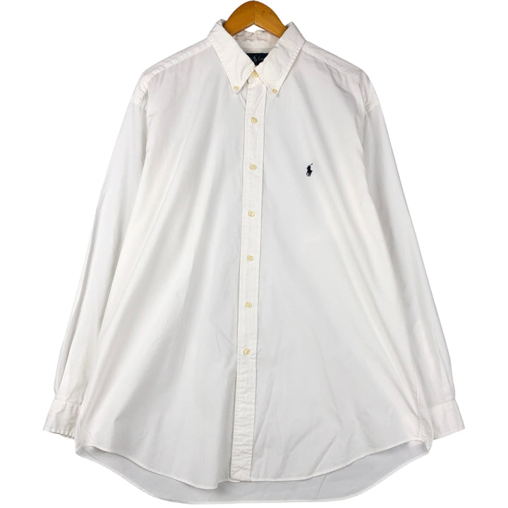 Ralph Lauren BLAKE long sleeve button down shirt, men's XL size cotton white type Vintage Second Hand