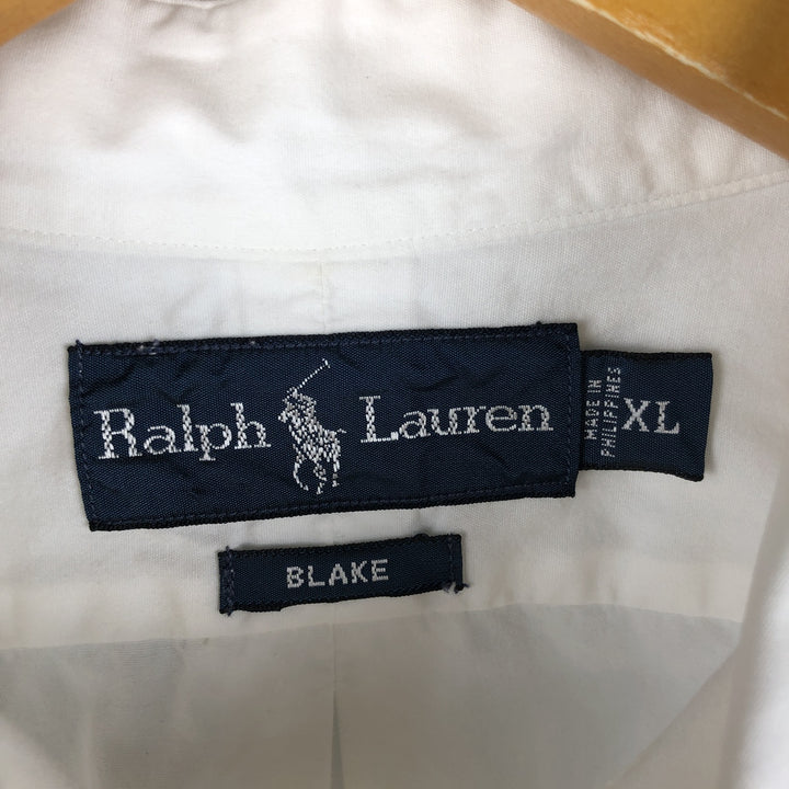 Ralph Lauren BLAKE long sleeve button down shirt, men's XL size cotton white type Vintage Second Hand