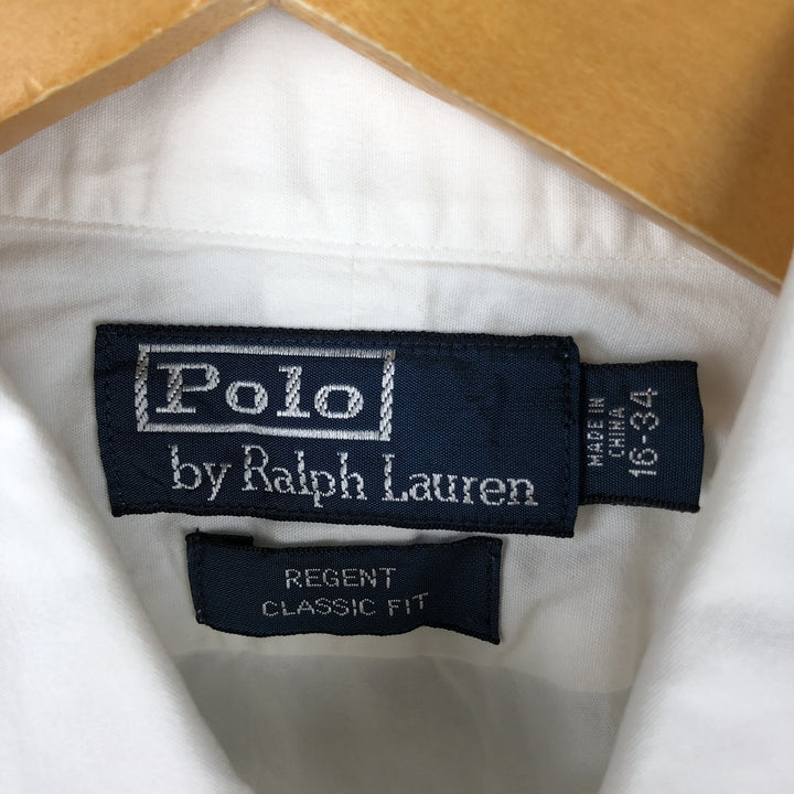 Ralph Lauren POLO by Ralph Lauren REGENT CLASSIC FIT long-sleeved cotton shirt with cuffs, men's size L cotton white type Vintage Second Hand