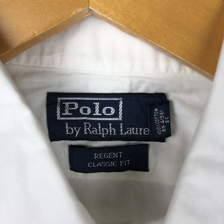 Ralph Lauren POLO by Ralph Lauren REGENT CLASSIC FIT long-sleeved cotton shirt with cuffs, men's size L cotton white type Vintage Second Hand