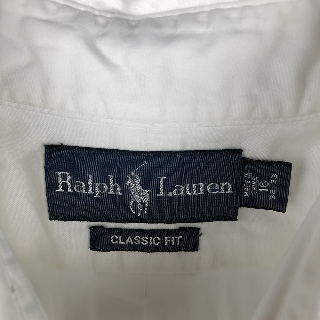 Ralph Lauren Classic Fit Long Sleeve Button Down Shirt, Men's Size L cotton white type Vintage Second Hand