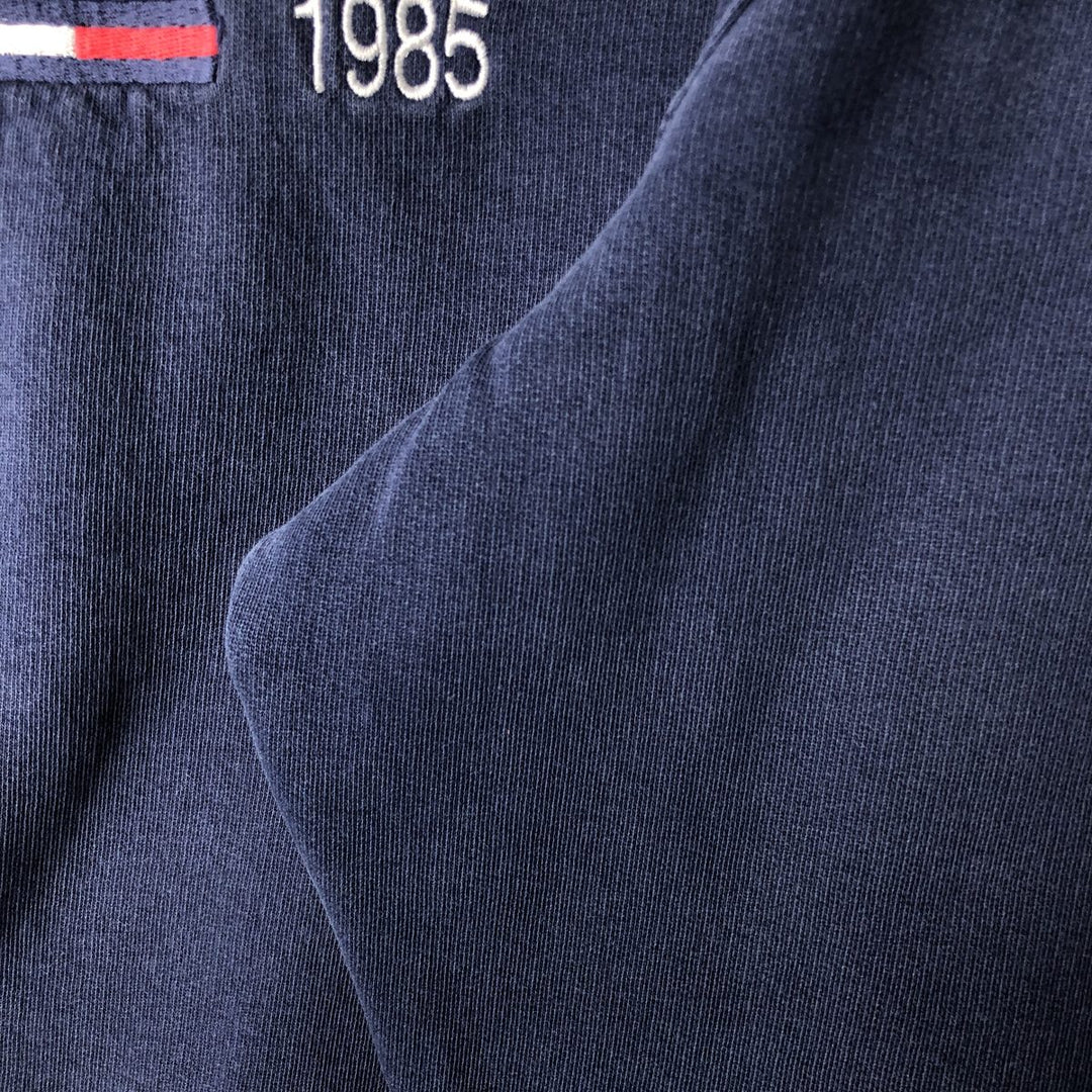 90'S Tommy Hilfiger logo sweatshirt, men's size L cotton navy blue type Vintage Second Hand