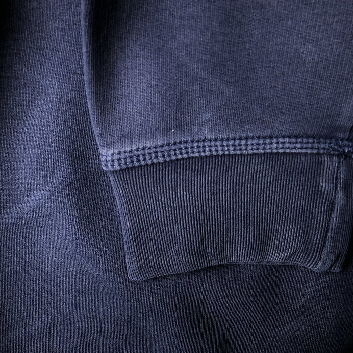 90'S Tommy Hilfiger logo sweatshirt, men's size L cotton navy blue type Vintage Second Hand