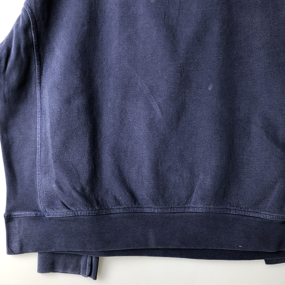 90'S Tommy Hilfiger logo sweatshirt, men's size L cotton navy blue type Vintage Second Hand