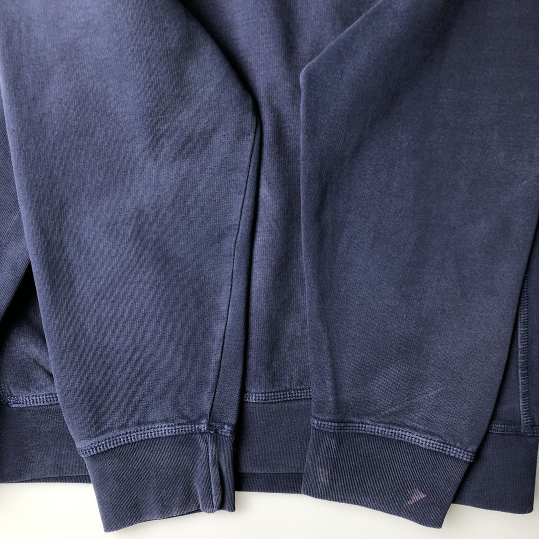 90'S Tommy Hilfiger logo sweatshirt, men's size L cotton navy blue type Vintage Second Hand