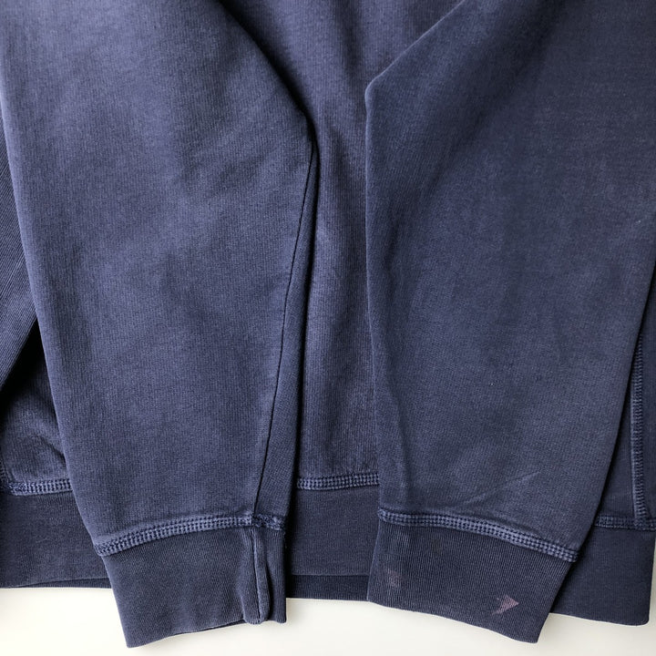 90'S Tommy Hilfiger logo sweatshirt, men's size L cotton navy blue type Vintage Second Hand